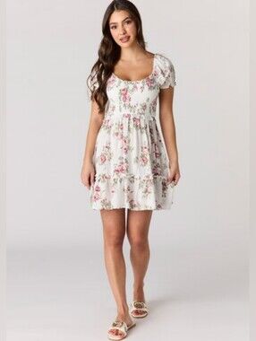 Women's Floral Smocked Mini Dress